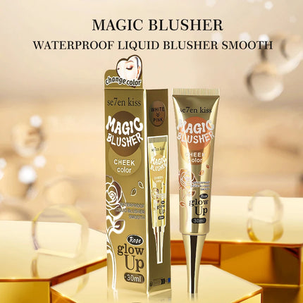 Magic Temperature-Changing Blusher Waterproof Silky Smooth Liquid Blush Pink Cheek Rouge