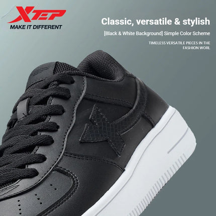Xtep Skateboarding Shoes For Men Trendy Street Style Fashion Low Top Thick Sole Durability Comfortable Jogging Shoe 874119319851