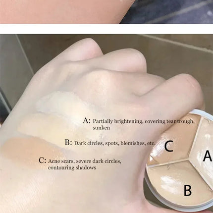 6Colors Concealer Palette Cream Texture Covers Acne Marks Dark Circles Multifunction Face Makeup Lasting Brighten Face Cosmetics