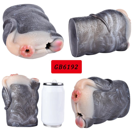 GEEBA Dual Hole Animal Pussy Man Penis Stroker Fantasy Silicone Male Masturbator Realistic Vagina Pocket Onahole Adult Sex Toys