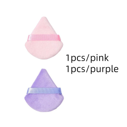 Velvet Cosmetic Powder Pufff Makeup Sponge Puff Dry Use Triangle Makeup Puff Women Soft Smooth Beauty Washable Face Makeup Tools
