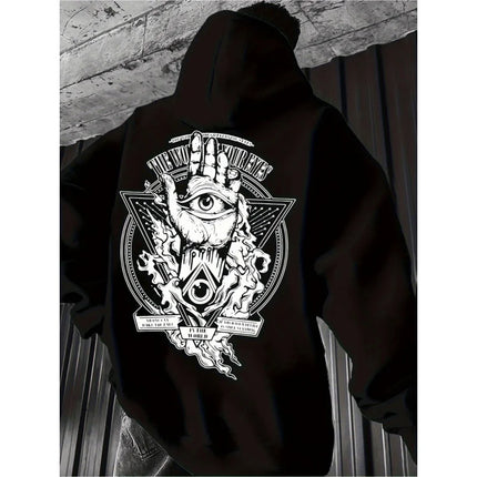 Ling Moyun'S Selected Spring And Autumn Essential Hooded Pullover Sweatshirt, Fashionable Printed Craftsmanship,