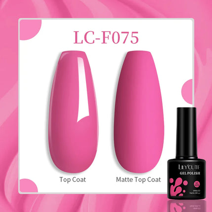LILYCUTE 7ML Glitter Gel Nail Polish Sparkling Semi Permanent UV Gel Colorful Shinning Gel Varnish Nail Art Soak Off UV LED Gel