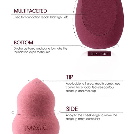 IMAGIC 16-Colors Makeup Sponge Tools Face Beauty Cosmetic Foundation Powder Puff Wet and Dry Use gąbka do makijażu косметика