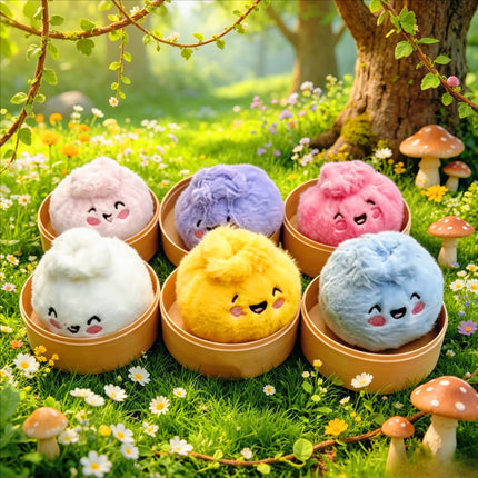 Stress-relieving Dumpling Series Blind Box Cute Fluffy Dumpling Stuffed Toy, Random Color Soft Plushie Collectible Surprise Gift