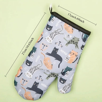 Heat Resistant Microwave Oven Mitts Gloves Anti Scald Insulation Non Slip Kitchen Baking Tools
