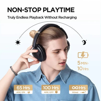 1MORE SonoFlow Pro HQ51 Noise Cancelling Wireless Headphones Bluetooth V5.4 AAC LDAC Hi-Res QuietMax ANC Earphones 100H Playtime