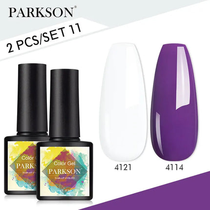 Parkson 2/3pcs Matte Top Coat Gel Nail Polish Kit Base Top Coat Set UV LED Nail Art Manicure Polish Primer Soak Off Nail Gel Set