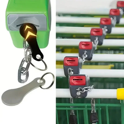 1/3PCS Trolley Tokens Keychains Universal Small Metal Stainless Steel Portable Shopping Cart Tokens Key Ring Ornament Decoration