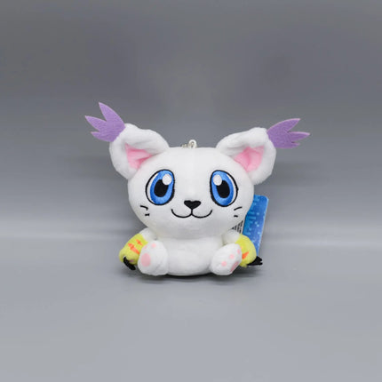10cm Digimon Adventure Patamon Tailmon Gomamon Patamon Piyomon Agumon Tentomon Key chain Doll Plush Pendant Gift