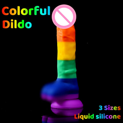 Sex Toys for Women Colorful Realistic Dildo With Suction Cup Liquid silicone Dildos Big Penis Anal Butt Plug Adult Supplies