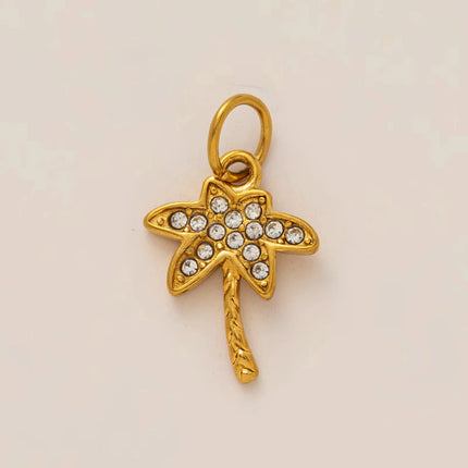 Fashion stainless steel furniture food series DIY pendant accessories gold-plated color preservation
