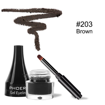 PHOERA 10 Colors Waterproof Eyeliner Gel With Brush Colorful Long-lasting Eye Liner Cream Makeup Tools Women Cosmetics TSLM1