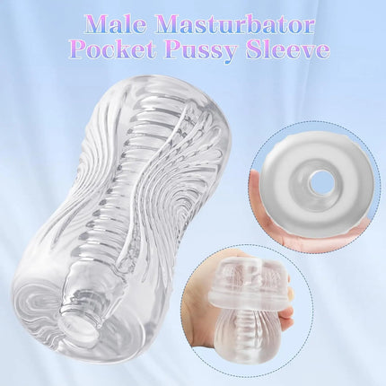 Artificial Vagina 3D Realistic Texture Spiral Tunnel Sex Toy Portable Male Masturbator Cup Delay Ejaculation Peni Massage