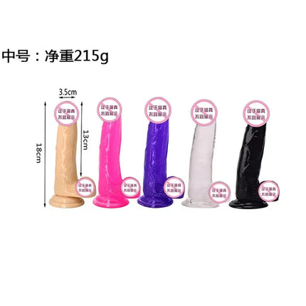 Soft Jelly Dildo Testis Realistic Anal Dildo Penis Suction Cup Male Dick Female Masturbation Fidget Toys Sex Toys for Woman