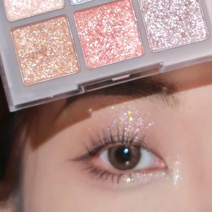 1Pc Pearlescent Eyeshadow Palette Sparkling Sequin Earth Blue Purple Shimmer Highlight Metallic Eye Shadow Glitter Eye Pigments