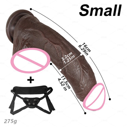 Realistic Man Thick Huge Dildo Soft Anal Vaginal Masturbators Small Fake Penis Adults Sex Toy for Women Suction Cup Big Dick