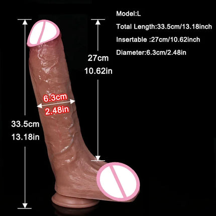Realistic Soft Big Black Dildo Double Silicone Suction Cup Penis Female Vaginal Masturbation Cock Woman Man Anal Adult Sex Toy