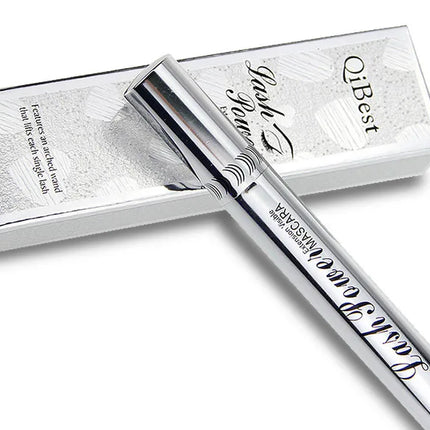 Qibest Silver Tube Mascara Waterproof Long & Curling Black Eyelashes Easy Removal No Dizziness Everlastingly Lasting