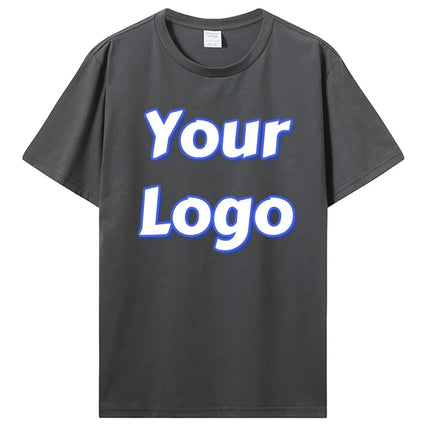 Customized Print T Shirt Men Women Custom Cotton Tops Tees DIY Your Like Photo Or Logo Cotton T-shirt Personalized Men Clothing