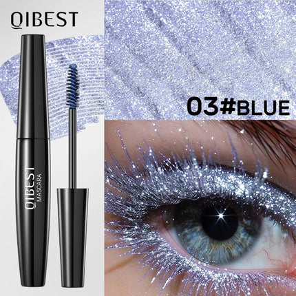 Waterproof Pink Diamond Glitter Mascara Shiny Sequins Eyelashes Quick Dry Lasting Curling Thick Sparkling Mascara Shimmer Makeup