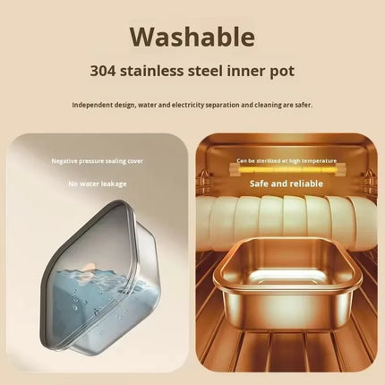 Portable USB Rechargeable Wireless Lunch Box Hot Selling Stainless Steel Plastic Housing Cordless Electric Food Outdoor