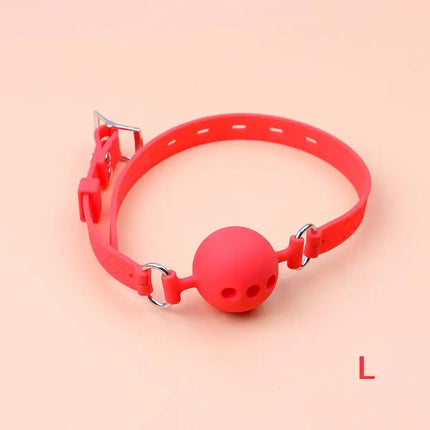 All Silicone Mouth Gag Breathable Ball Gag Adjustable Belt Mouth Sex Toys For Adult SM Games Sexyshop Erotic Accessories