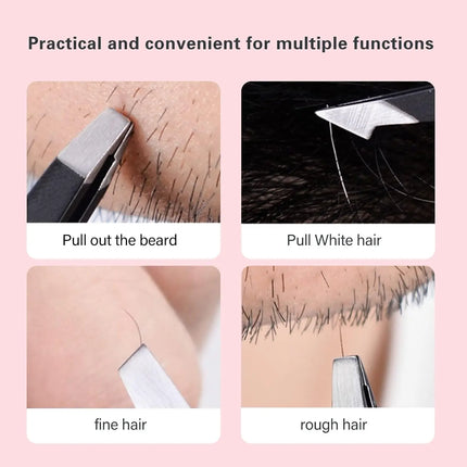 Eyebrow tweezer & eyebrow scissors set, stainless steel multifunctional eyebrow & facial hair trimming beauty, eye styling tool
