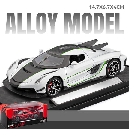1:32 KNSG Jesko Absolut Supercar Alloy Metal Diecast Model Car Home Trendy & Desktop Display Ornament Birthday Gift For Boy Toys
