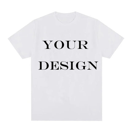 Unisex Cotton Tshirt Customized Printed Fashion T Shirt Harajuku Top DIY Your Like Photo or Logo T-shirt Fashion Custom Top