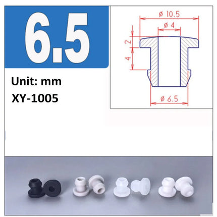 Black Silicone Rubber Snap-on Grommet Hole Plugs End Caps Bung Wire Cable Protect Bush 4.5mm-30mm