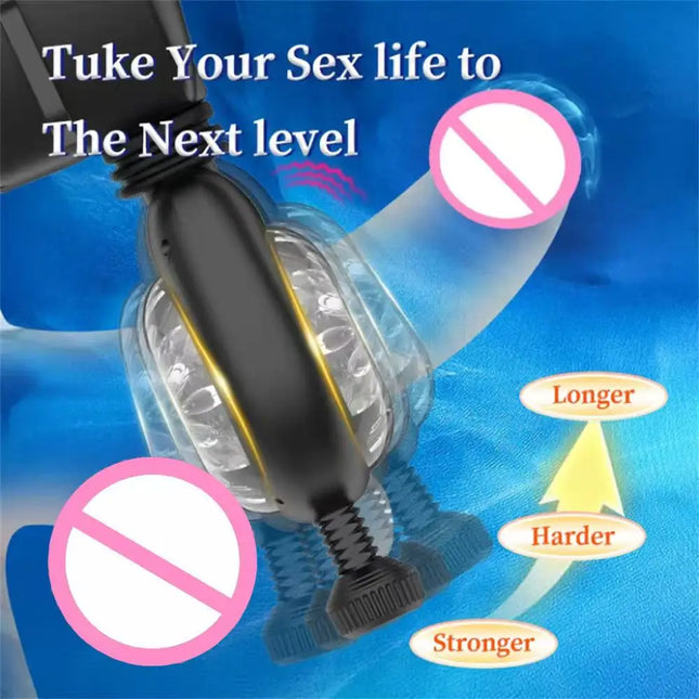 Wearable Male Masturbator Cup Automatic Thrusting Swing Vibrator Pocket Pussy Male Stroker Wireless Control Sex Toys for Men