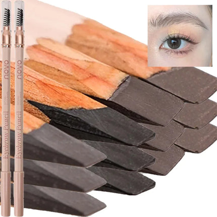 Natural Matte Eyebrow Pen Professional Wild Eye Brow Makeup Tools Waterproof Lasting Eyebrow Enhancers Double-Ended Cosmetics