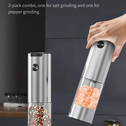 Electric Salt And Pepper Grinder With Adjustable Coarseness Refillable Mills Battery Powered Pepper Grinder Kitchen Gadget Tool