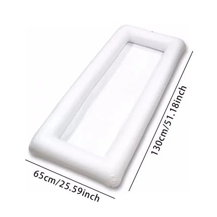 Portable Inflatable Cooling Tray, Multi-purpose Outdoor Ice Bar Tank, Foldable Chilled Fruit Salad Plate for Camping Picnic Drin