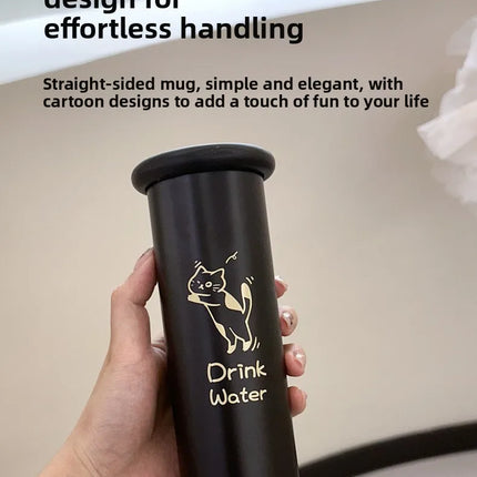 316 Stainless Steel Insulated Cup Cute Mushroom Lid Slim Portable Mug with Adorable Prints Wide Mouth Water Coffee Cup