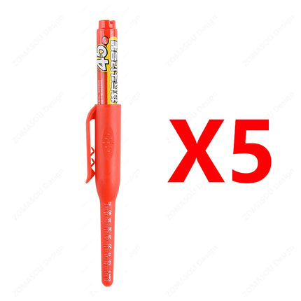 100-1Pcs 45mm Long Nib Head Carpenter Marker Pens White/Black/Blue/Red Hole Marker Pen for Measuring Woodworking Hand Tools