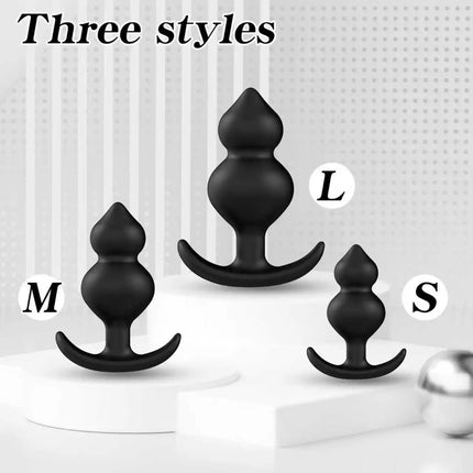 Anal Plug with Steel Balls Butt Plug Anal Beads Fetish Men Prostate Massager Sex Toys for Women Men Anal Dilator