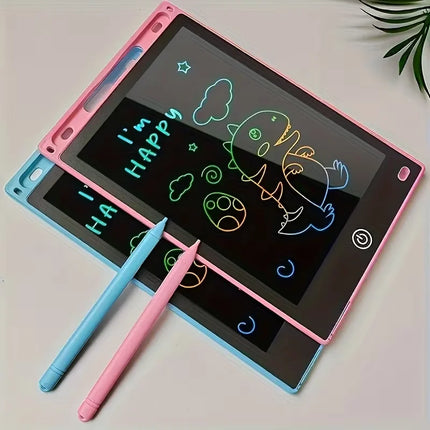 Lcd Writing Board, Liquid Crystal Drawing Board Suitable for Children - Colorful Cartoon Doodle Board, Erasable and Reusable, Portable