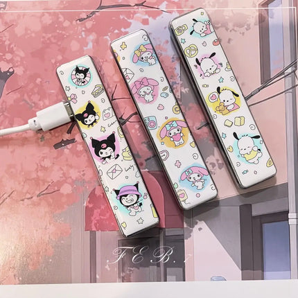 Kuromi USB Charging Lighter, Hello Kitty Ultra Thin Windproof Lighter, Ins High Beauty Creative Personalized Cigarette Lighter
