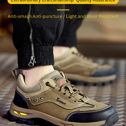 New men's safety shoes, puncture resistant work shoes, men's protective shoes, wear-resistant work boots  Tactical Boots