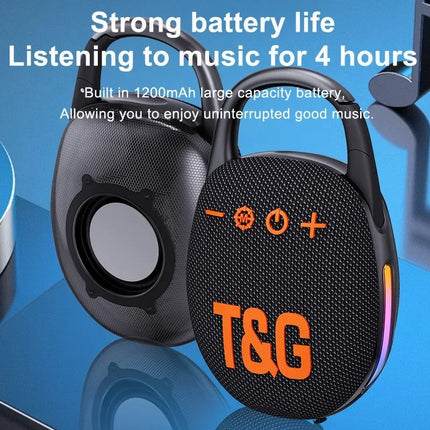 T&G Original TG447 outdoor sports Bluetooth speaker, card-inserting portable audio Wireless Bluetooth subwoofer CLIP4 sound