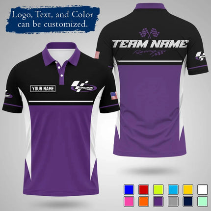 2026 New Custom Racing Polo Shirt Personalized Name Team Logo And Color Design Quick Dry Lapel Sports Jersey For Racing Teams