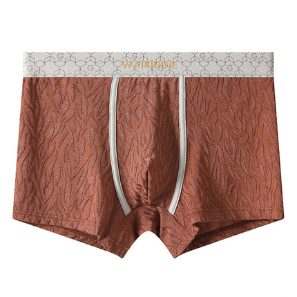 1/3 pcs Men's Underwear Male Panties Ice Silk Boxer Shorts Male Underpants Sexy Thin Panties U Convex Lingerie Wholesale
