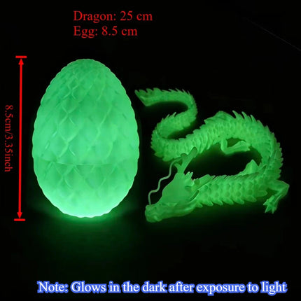 Chinese Dragon Surprise Egg Toy, 3D Movable Joint Dragon Model, Mini Desktop Decoration, Unique Art Craft Gift for Adults & Kids