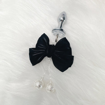 Pink Streamer Bow Anal Plug Nipple Clip BDSM Cosplay Cuet Buttplug Dildo Vaginal Anal Stimulation Sex Toy for Women Adult Game