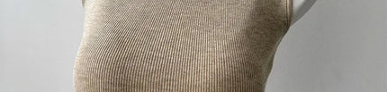 Korean Sle Knitted Vest Women's Base Layer Tank Top Svel f High Collar Spring Autumn Winter Inner And Outer Wear