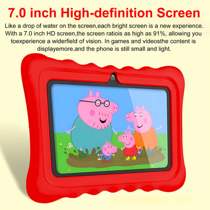 New 7 Inch 4GB RAM 64GB ROM Kids Tablets Quad Core WiFi Android 13 Bluetooth 5 Educational Software Installed Learning Tablet PC