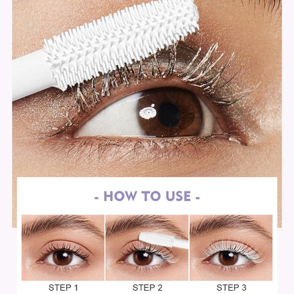 2pcs Long and Curling White Mascara, Water-resistant and Sweat-proof, with No Clumping or Smudging on The Lashes.