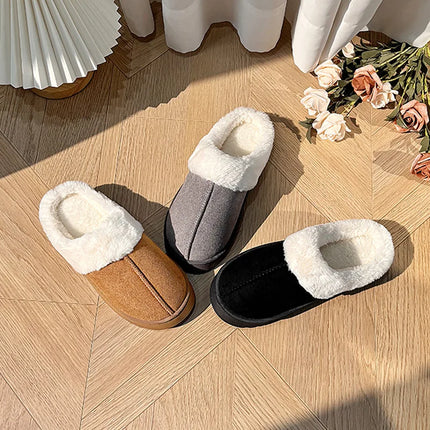 Women's Fur Snow Slippers Winter Fashion Home Plush Shoes EVA Light  Living Room Shoes Popular European And American Snow Boots